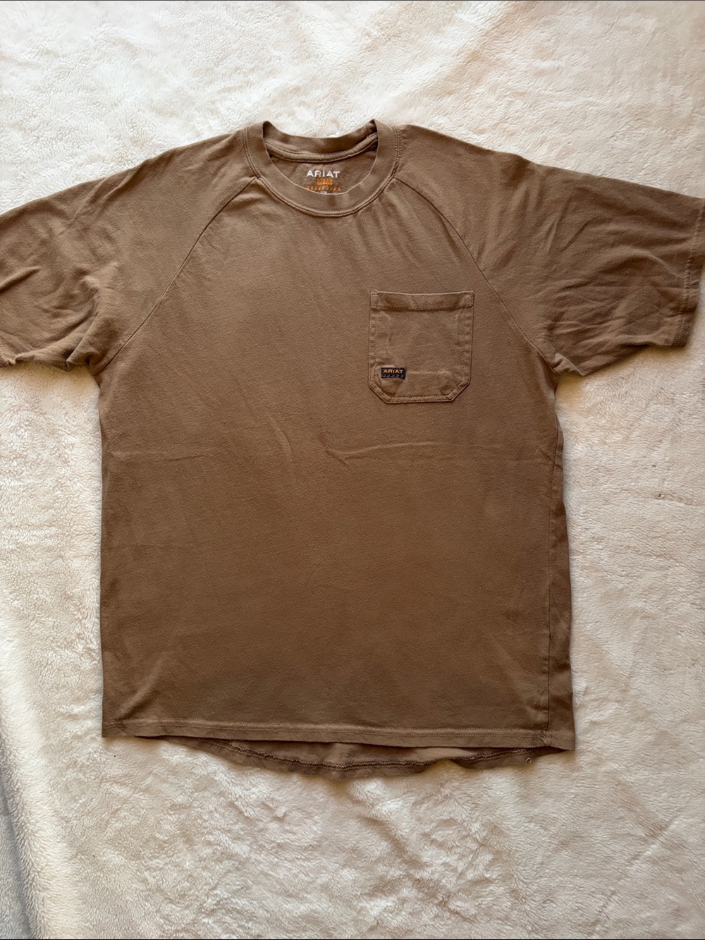 Ariat Men's Chest Pocket Short Sleeve Tee — Brown